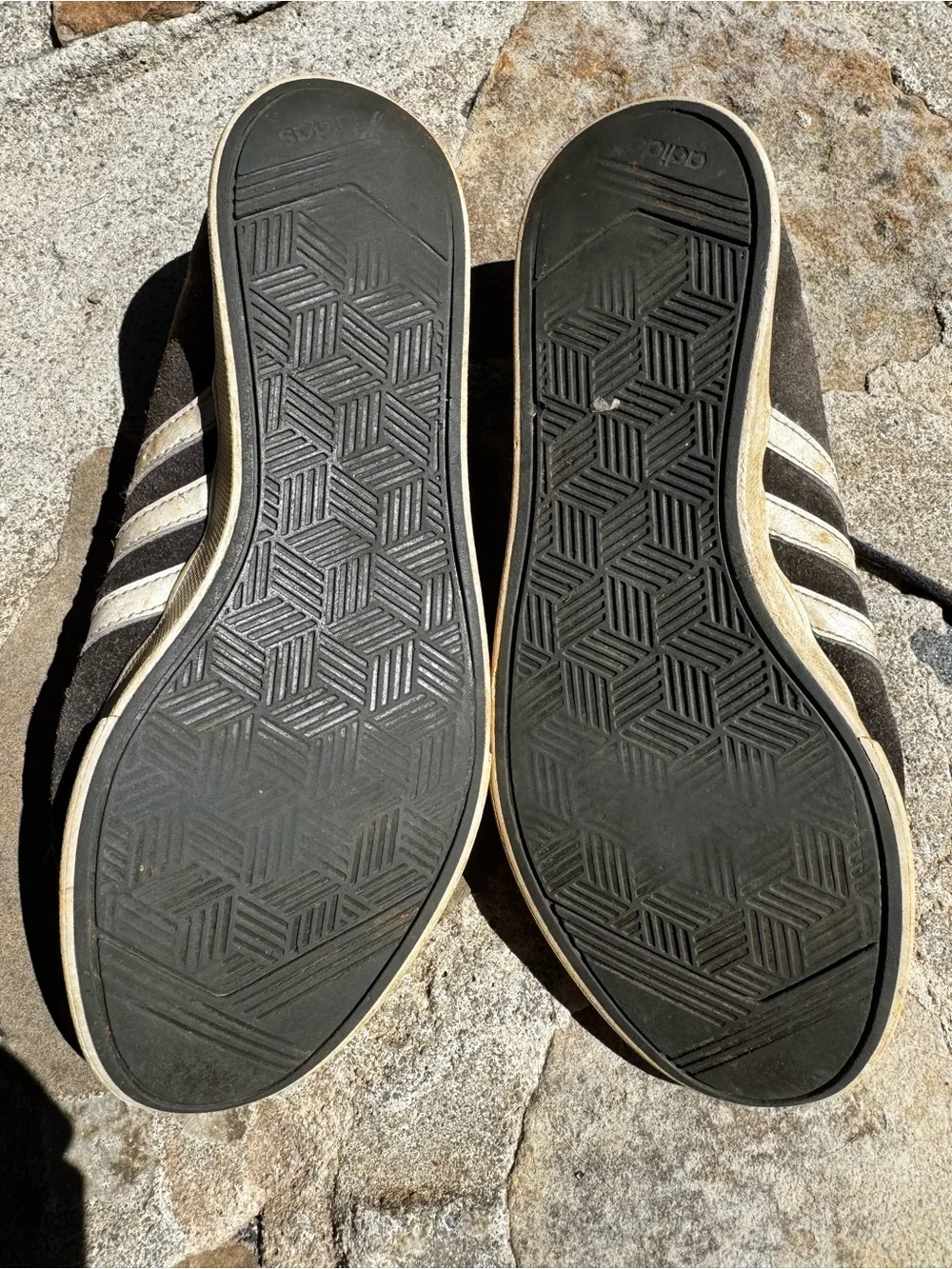 Adidas Neo Courtset AQ0258 Dark Gray Suede Sneakers US 7.5 Heavy Wear